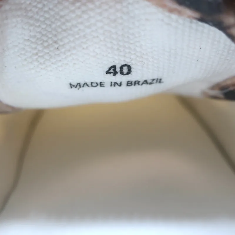 RE/DONE Basket skate basse années 70 en toile imprimée léopard délavée taille 40 NEUVE