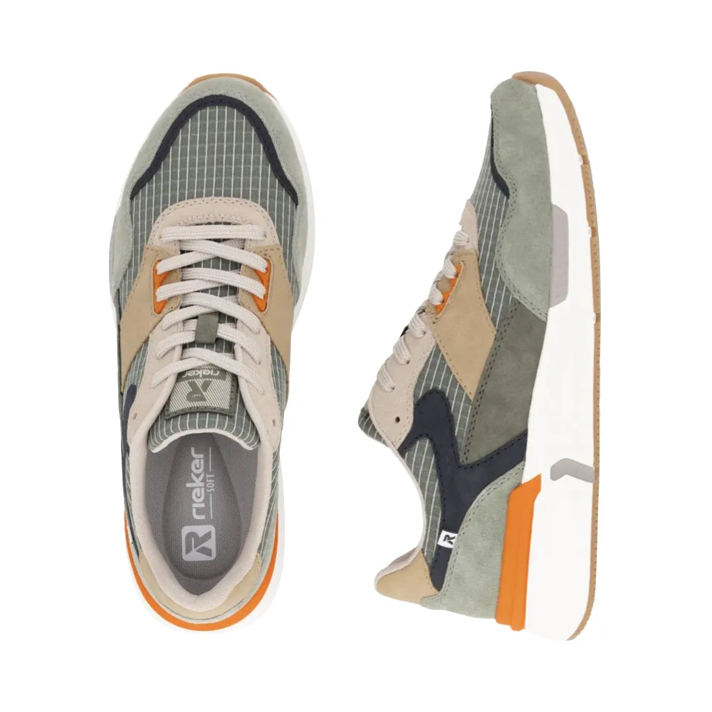 Rieker Chaussure de Sport Justus 02 pour Homme en Pistache/Pazific/Olive