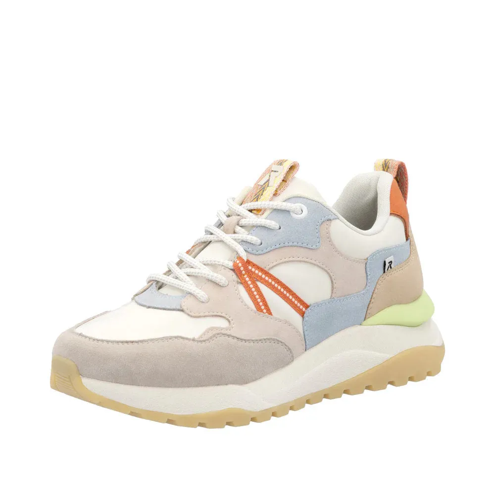 Rieker Chaussure de Sport Femme Akilah 01 en Iceberg/Blanc Sale/Rose Clair