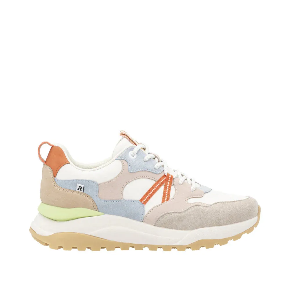 Rieker Chaussure de Sport Femme Akilah 01 en Iceberg/Blanc Sale/Rose Clair