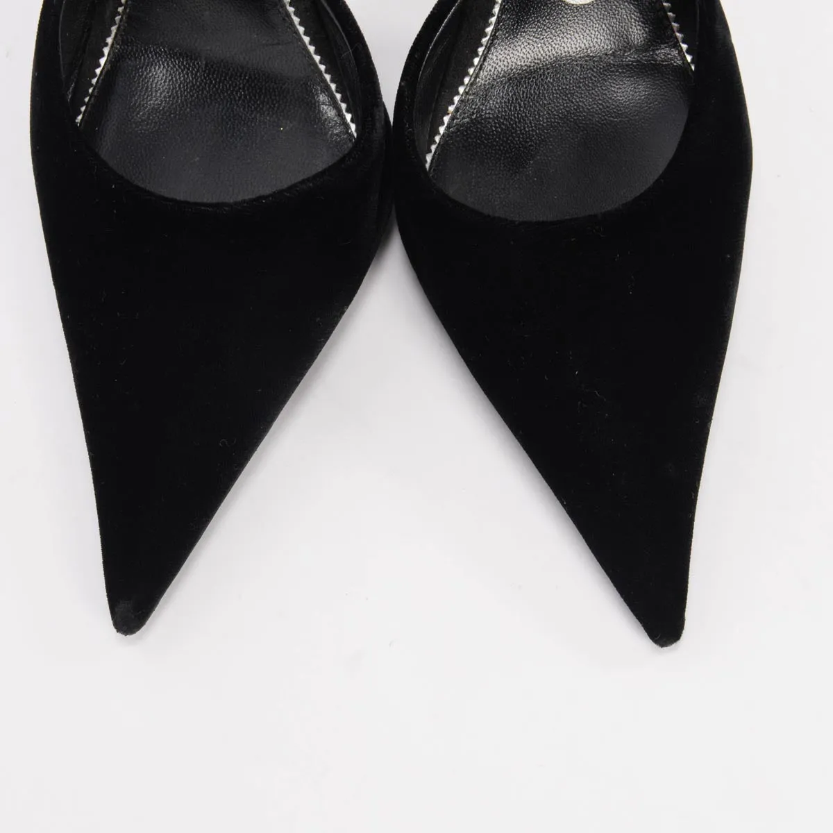 Tom Ford Escarpins Asymétriques en Velours Noir avec Cristaux Pointure 37