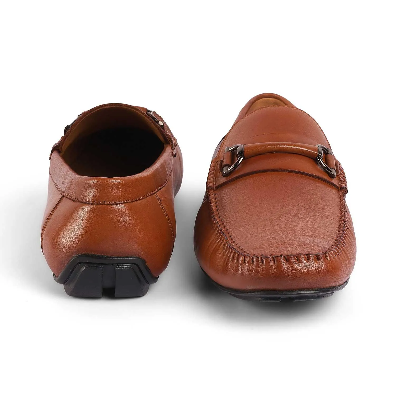 Tresmode Salvo Tan Mocassins de conduite en cuir pour homme