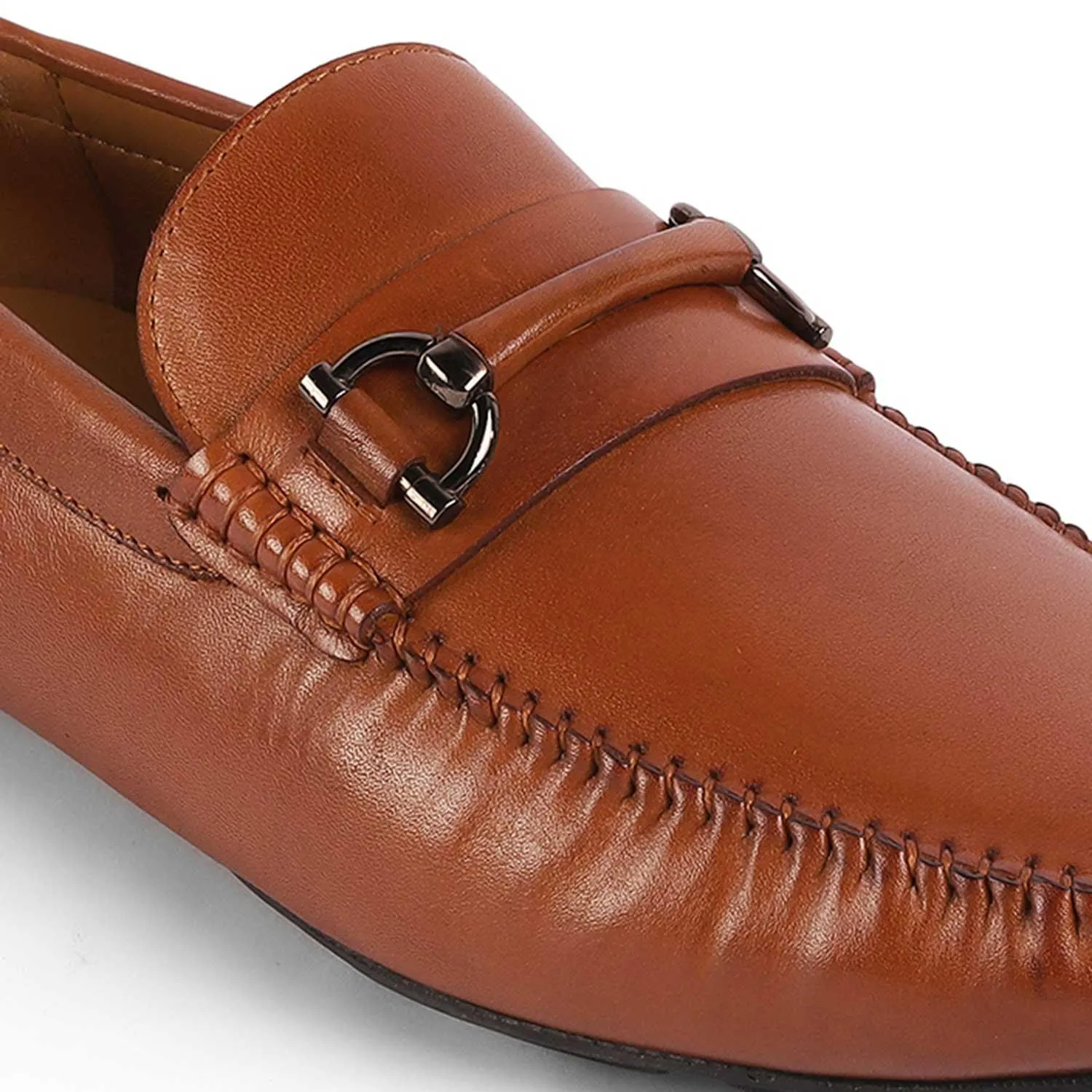 Tresmode Salvo Tan Mocassins de conduite en cuir pour homme