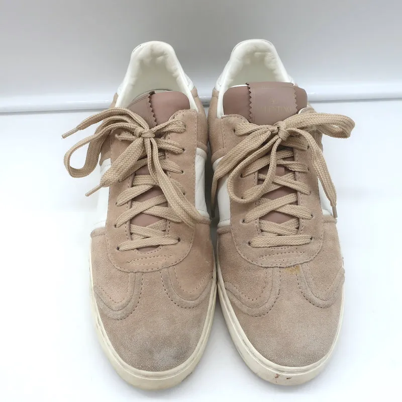 Valentino Flycrew Baskets Basses en Suédine Rose Taille 38.5