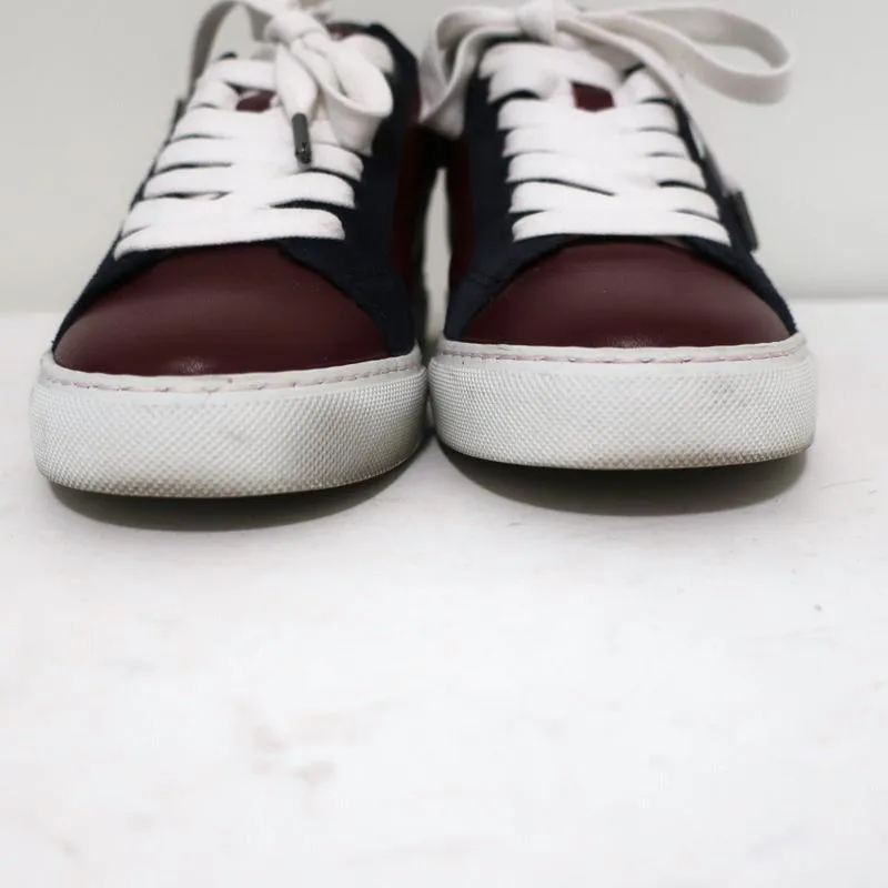 Zadig & Voltaire ZV1747 Flash Sneakers Basses en Cuir Bordeau Taille 36